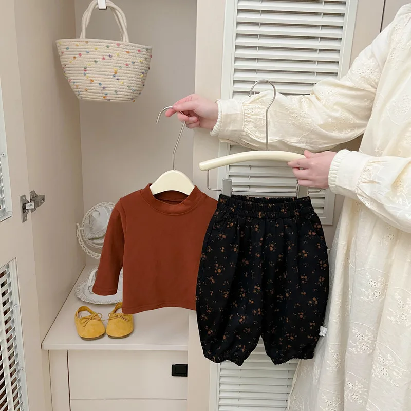 【BABY】小花柄フラワー総柄バルーンロングパンツ