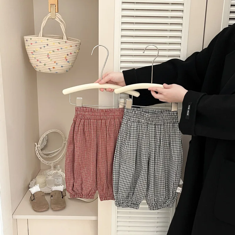 【BABY】チェック柄ルーズシルエットジョガーパンツ