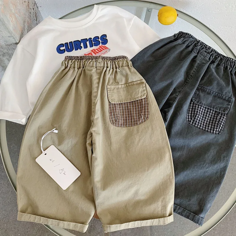 【KID】チェックポケットゆるバルーンロングパンツ