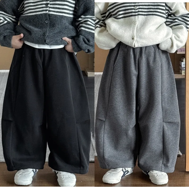 切替デザインワイドスウェットロングパンツ