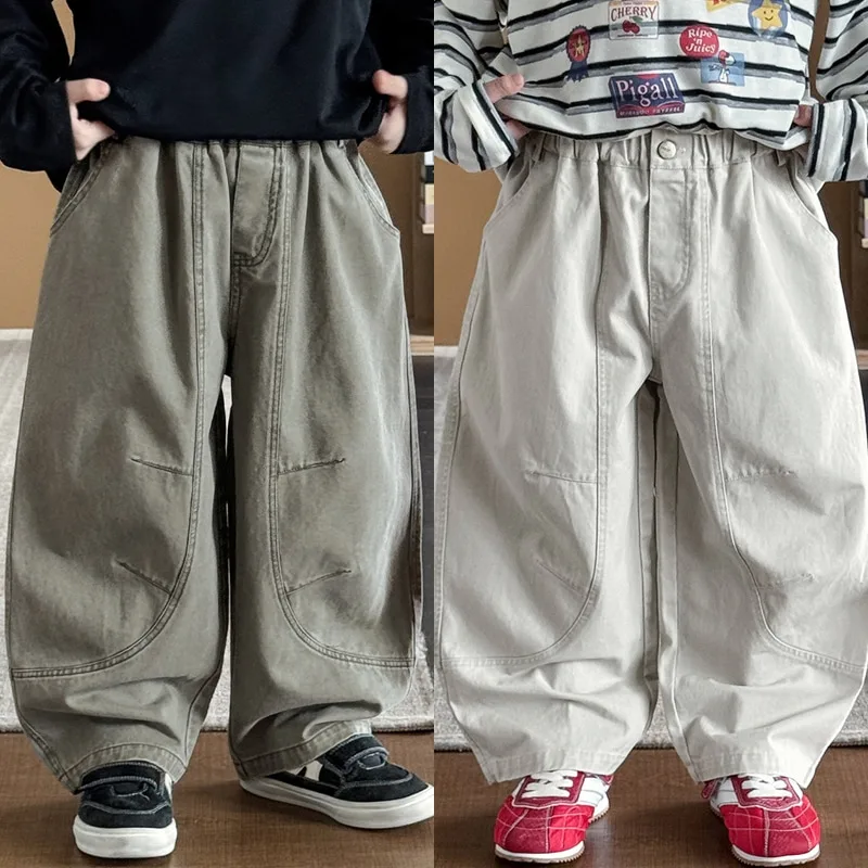 【KID】レトロ切替ワイドロングパンツ
