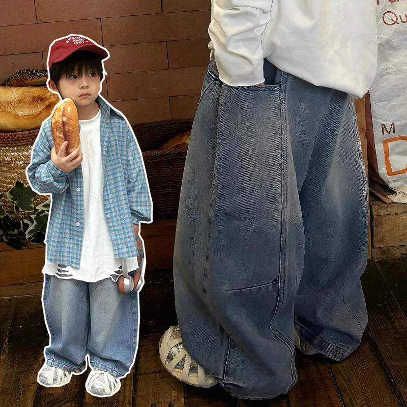 ルーズシルエットワイドデニムロングパンツ