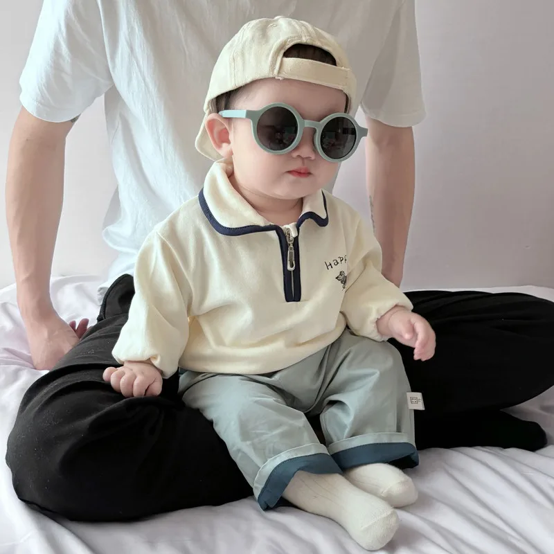 【リンクコーデ】ハピネスカラー長袖Tシャツ／ロングパンツ
