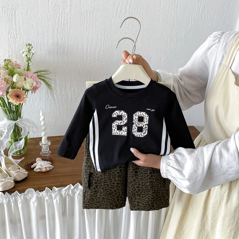 【セット】レオパードTシャツロングパンツセットアップ