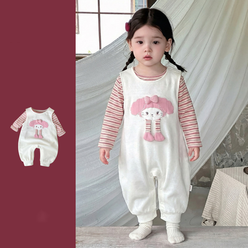 BABYLResistanceＴシャツ付属 ImportBox新品未開封 セット】うさぎストライプTシャツロンパースセット｜BABY | skyhug