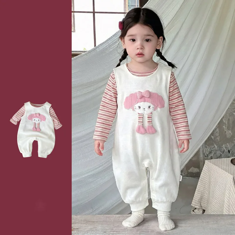 セット】うさぎストライプTシャツロンパースセット｜BABY | skyhug