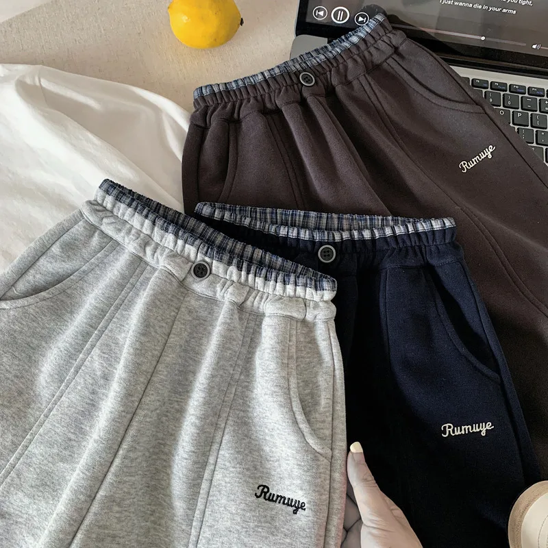 Rummyeロゴ刺繍ロングパンツ