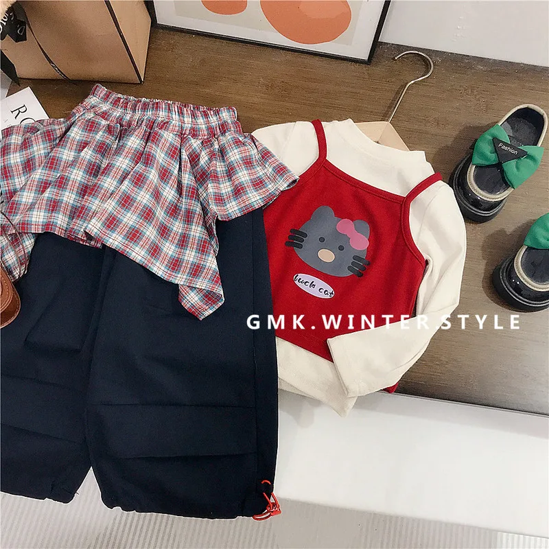 【セット】ねこTシャツベストパンツ3点セット