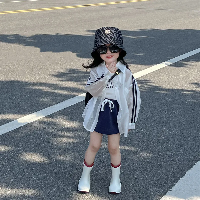 【KID】ロミエラインストライプ長袖シャツ
