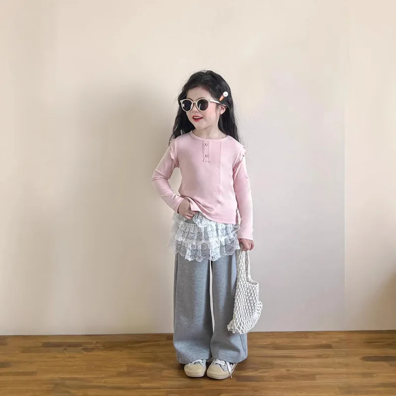 【リンクコーデ】フリルTシャツ／レースパンツ