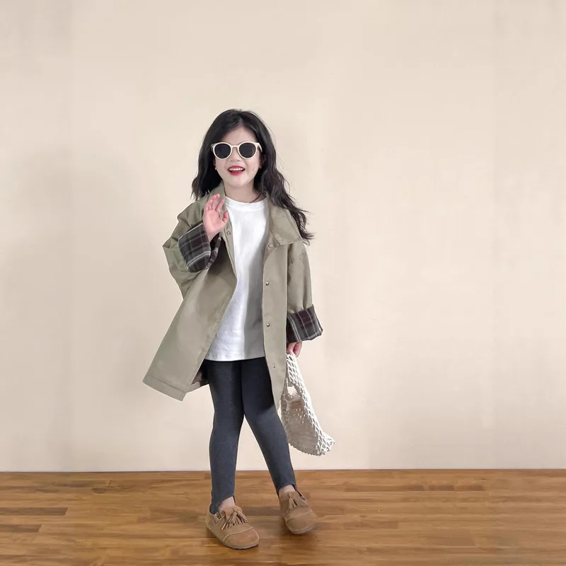 【KID】ブラウンオータムダブルボタンロングジャケット