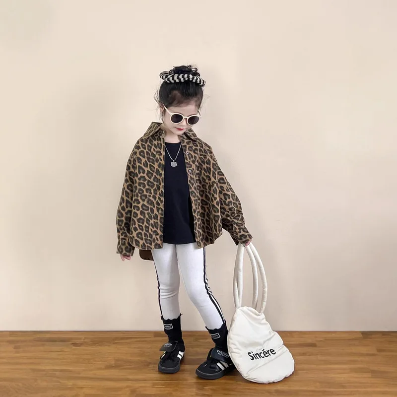 【KID】レオパード柄長袖シャツジャケット