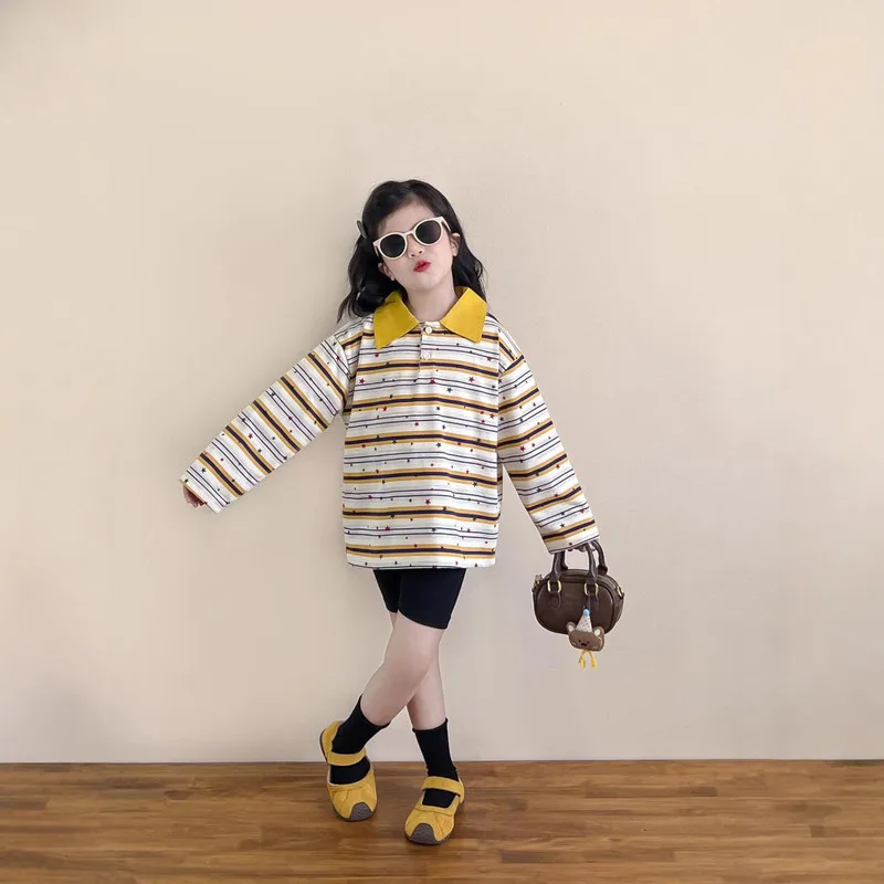 【KID】イエロースターストライプポロシャツ