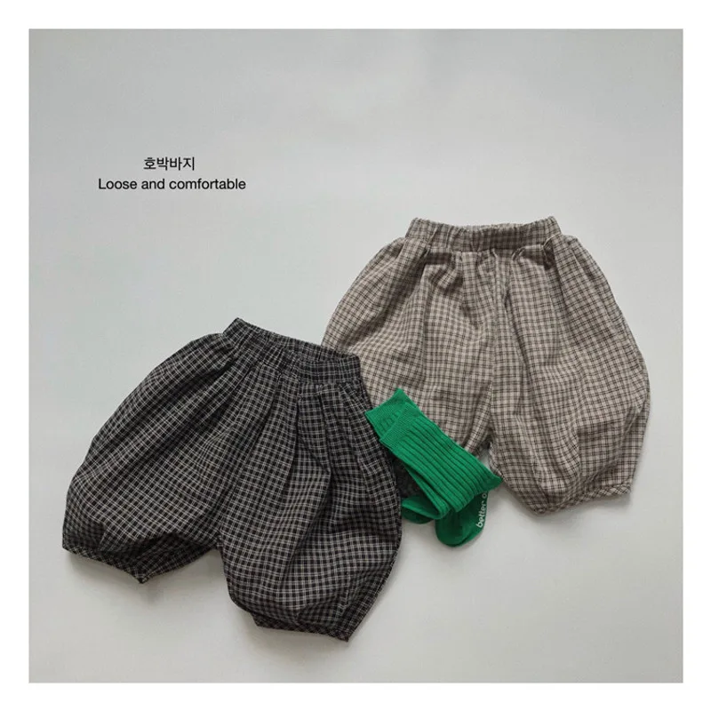 【KID】チェックバルーンシルエットハーフパンツ