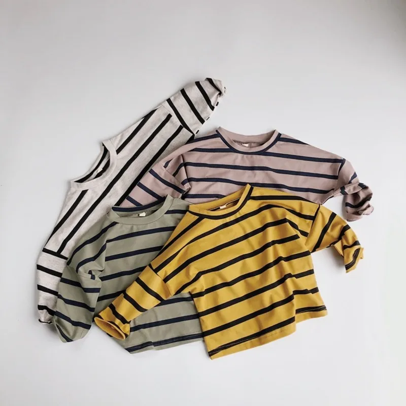 【KID】マルチカラーストライプ長袖Tシャツ