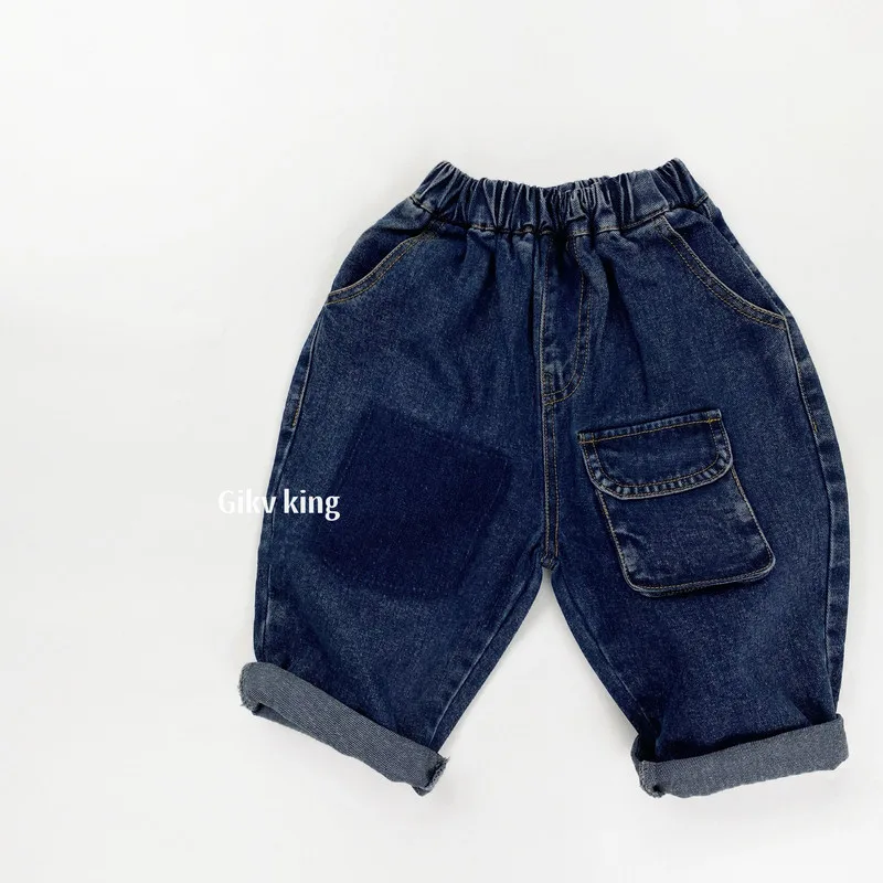 【KID】キッズポケットデザインデニムロングパンツ