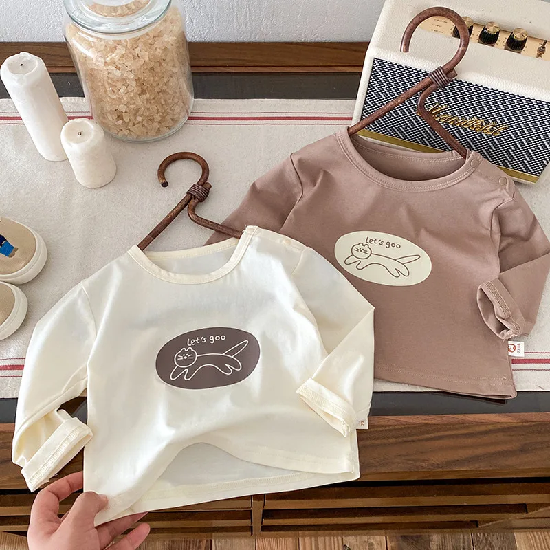 【BABY】イラストプリントクルーネック長袖Tシャツ
