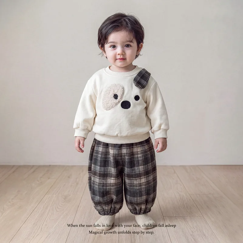 ドッグフェイスチェックパンツセットアップ
