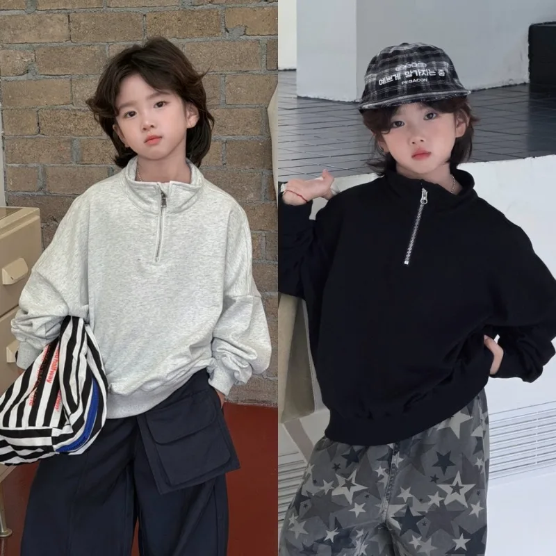 【KID】ハーフジップスタンドカラートレーナー