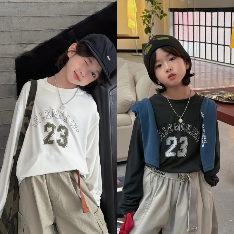 【KID】23ナンバーロゴプリント長袖Tシャツ