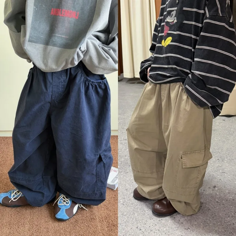 【KID】クッキークリームウエストゴムワイドパンツ