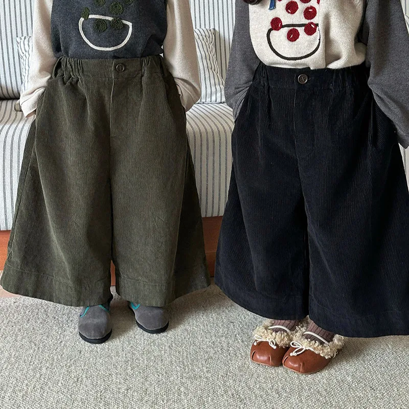 【KID】キッズワイドシルエットコーデュロイパンツ
