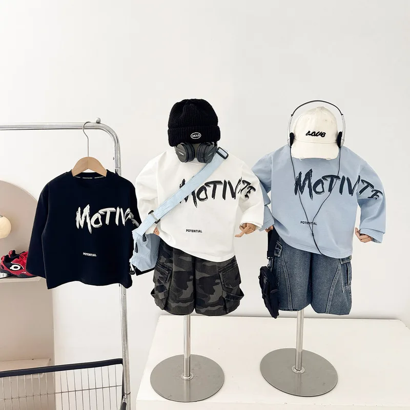 【KID】英字ロゴ長袖Tシャツ