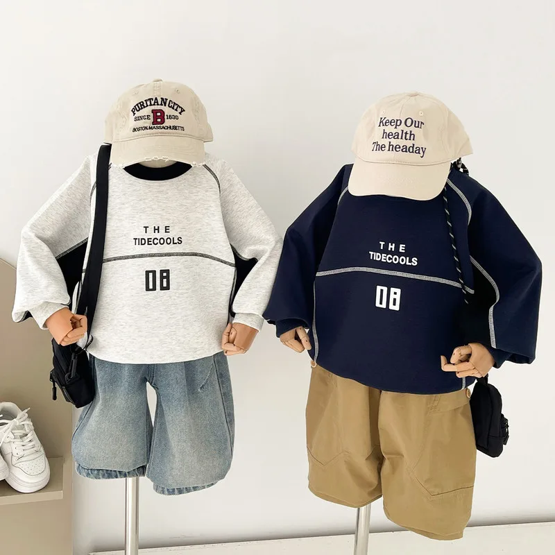 【KID】タイドクール配色ロゴ長袖Tシャツ
