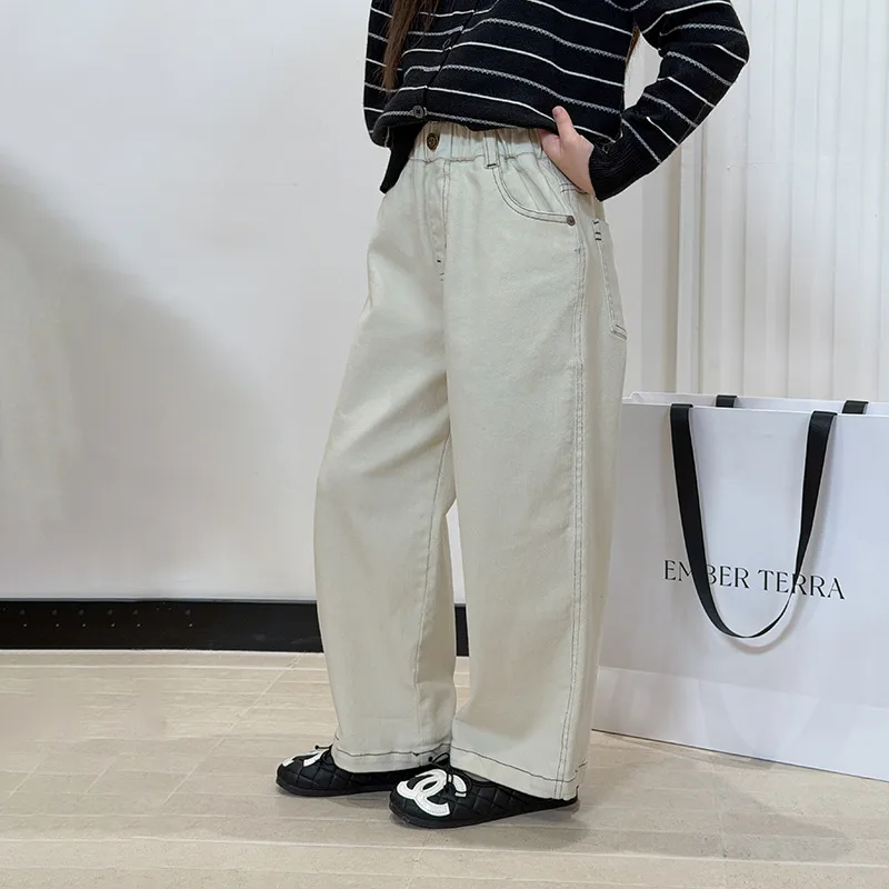 【KID】ペールモノウエストゴムストレートパンツ