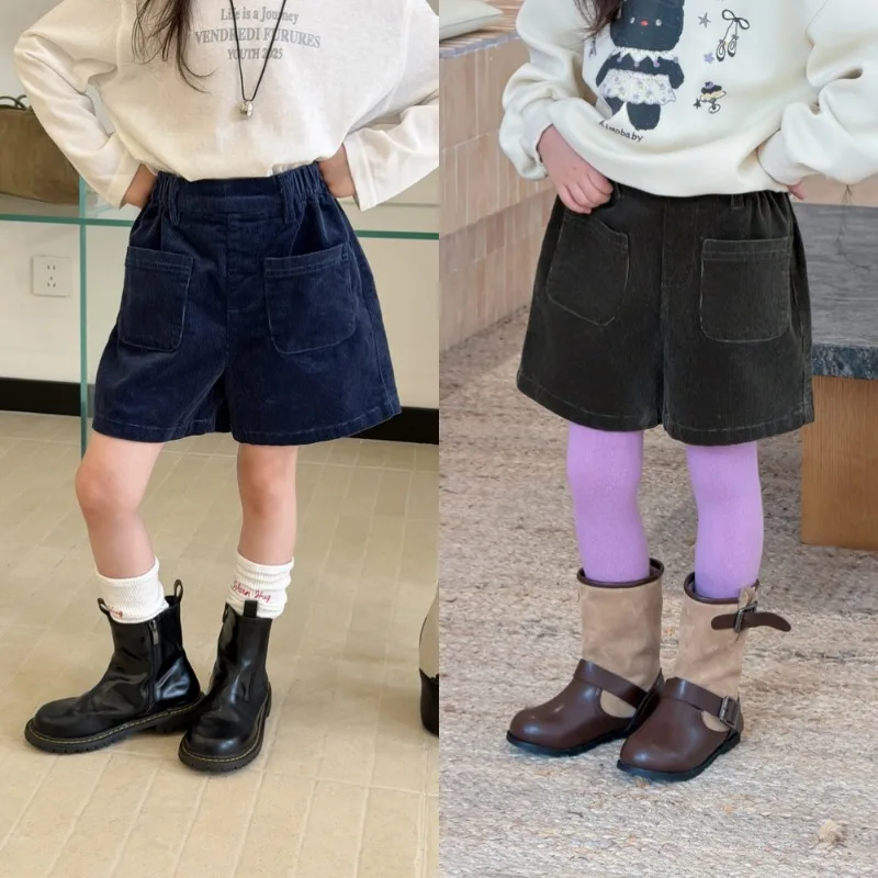 【KID】コーデュロイポケットハーフパンツ