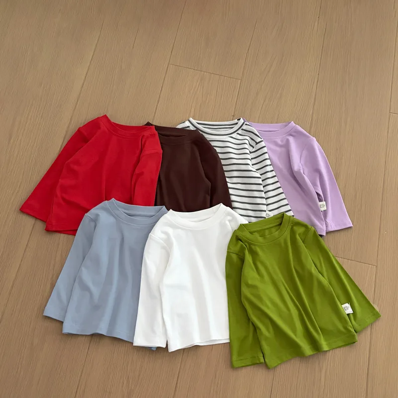 【BABY】カラーバリエーション長袖ベーシックTシャツ