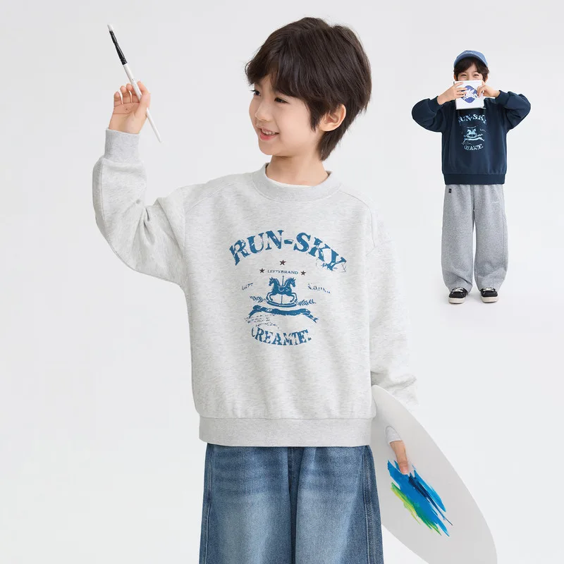 【KID】ポニーイラスト英字プリントトレーナー