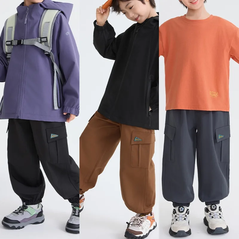 【KID】キッズポケット付きカーゴロングパンツ