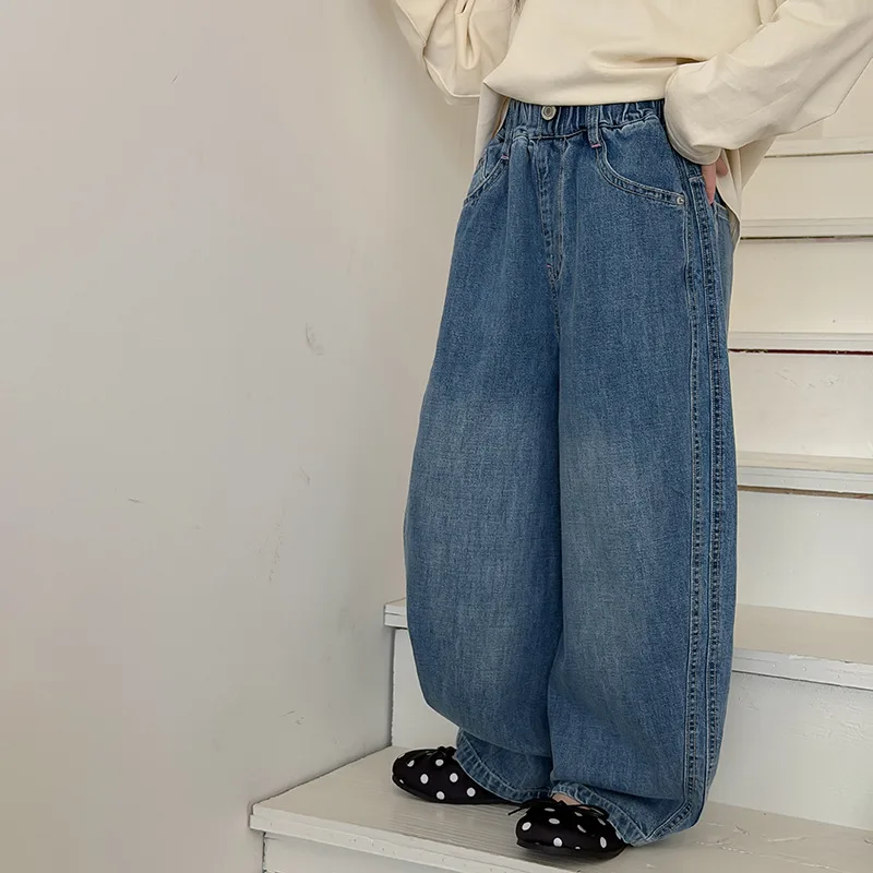 【KID】ワイドデニムロングパンツ