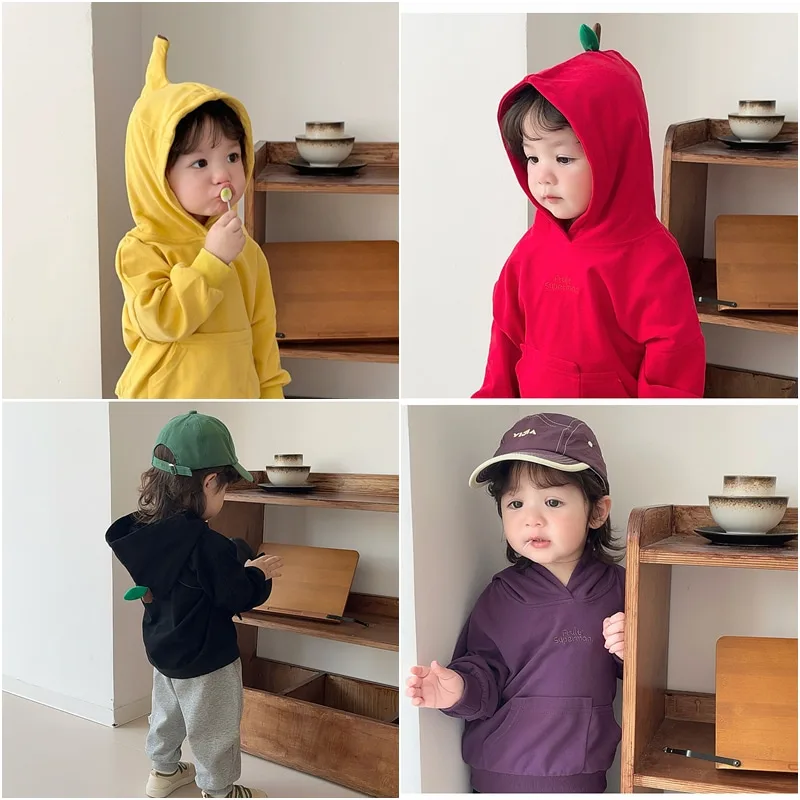 バナナフルーツモチーフフード付きTシャツ