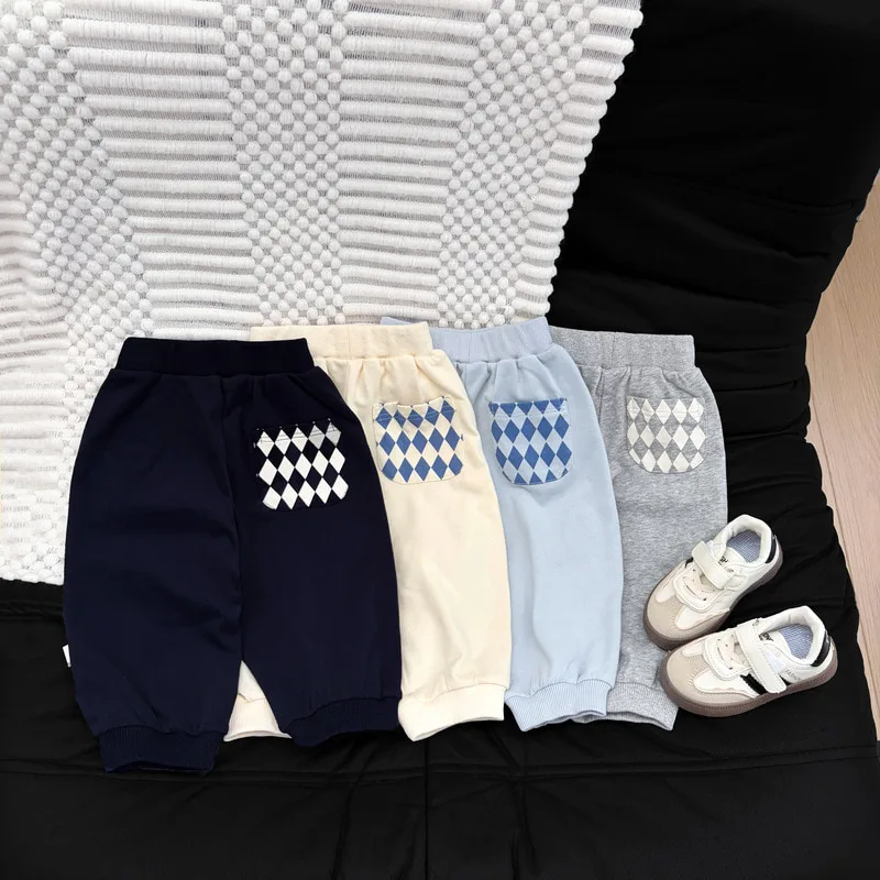 【BABY】ダイヤモチーフポケット裾リブパンツ