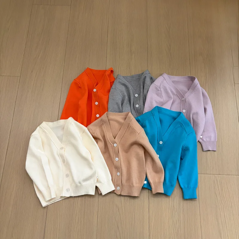 【BABY】キッズカラーニットボタンカーディガン
