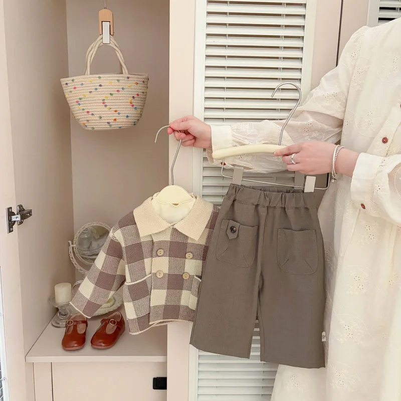 【BABY】ココアカラーキッズロングパンツ