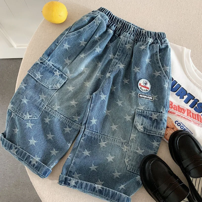 【KID】コアラモチーフ星柄デニムハーフパンツ