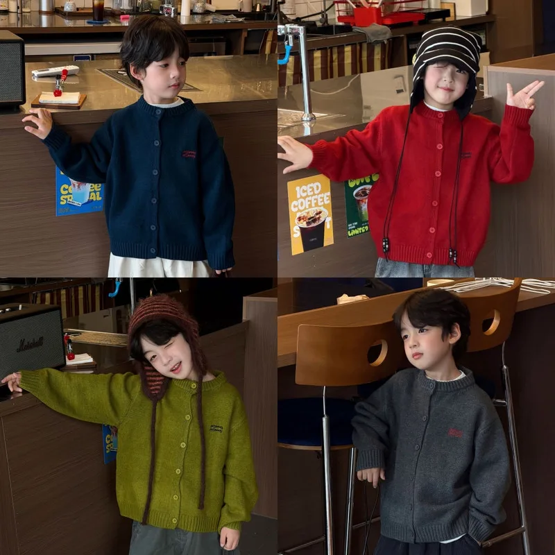 【KID】ボタンニットカーディガン