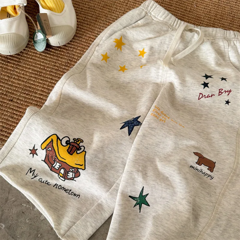 【KID】星柄カートゥーンプリント長ズボン