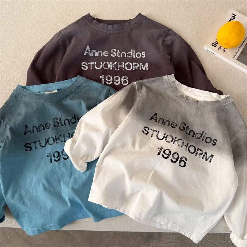 【KID】ストックホルム英字ロゴ長袖Tシャツ