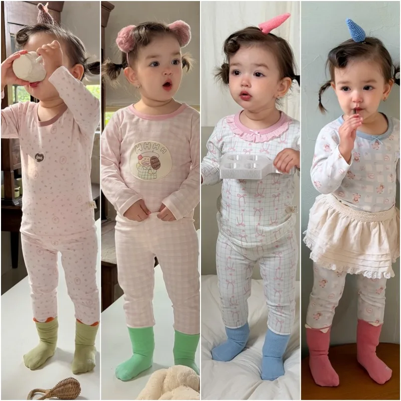 【セット】フラワー柄キッズルームウェア上下セット
