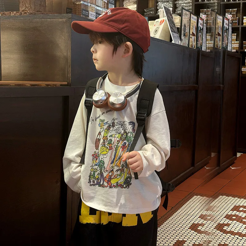 【KID】カラーペンシルドローイング長袖Tシャツ