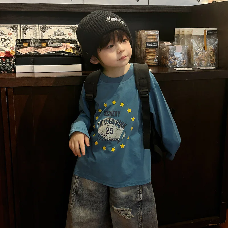 【KID】星付きボールグラフィック長袖Tシャツ