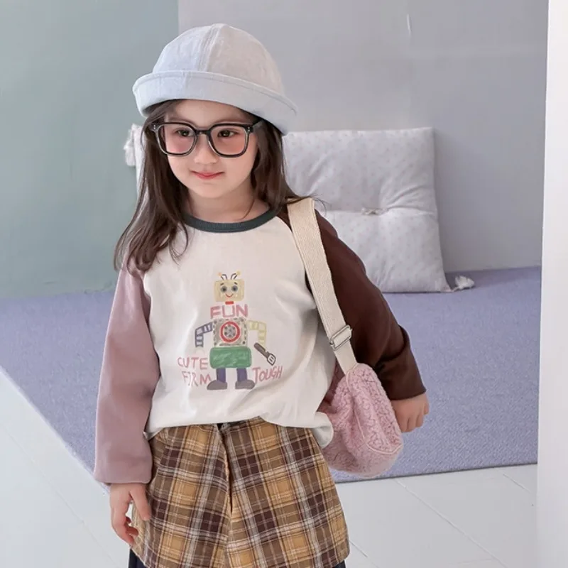 【KID】カートゥーンロボットラグラン長袖Tシャツ