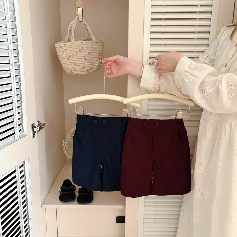 【BABY】コーデュロイワイド七分丈パンツ