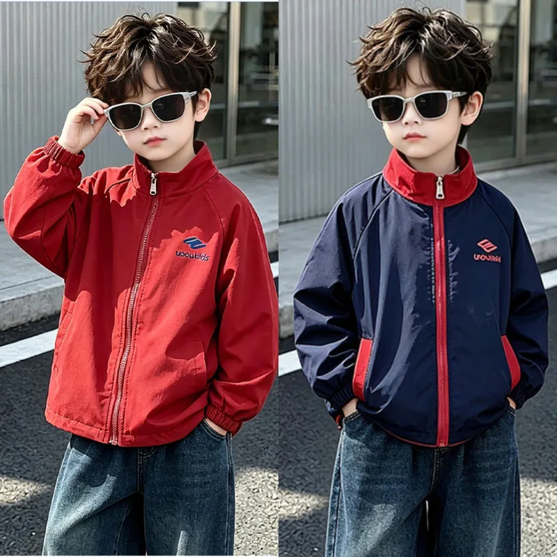 【KID】配色ジップスタンドカラージャケット