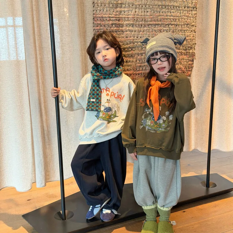 【KID】フライングあひるプリントスウェット