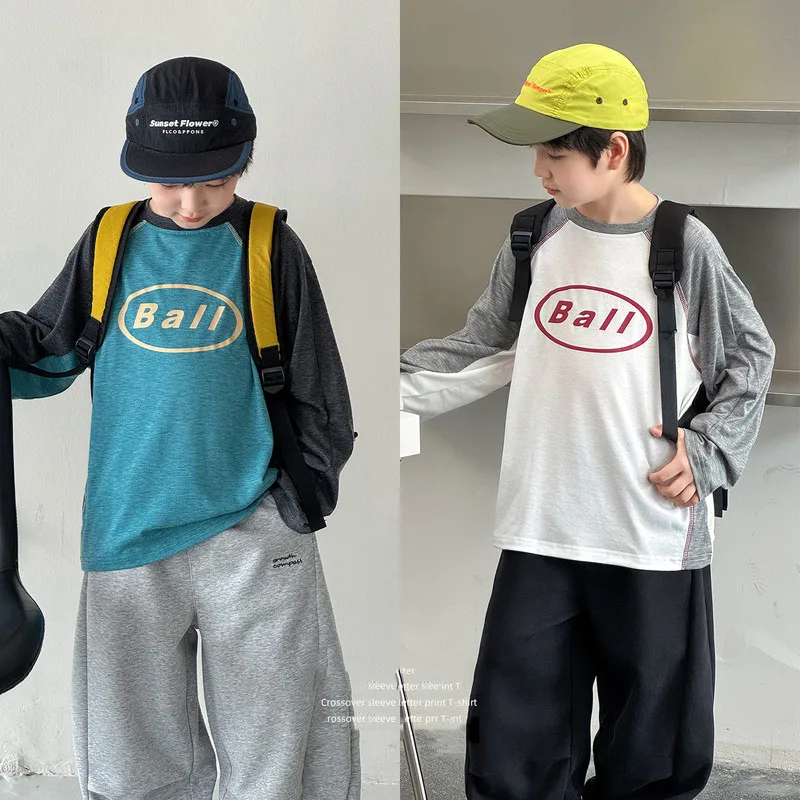 【KID】ボールロゴラグラン長袖Tシャツ